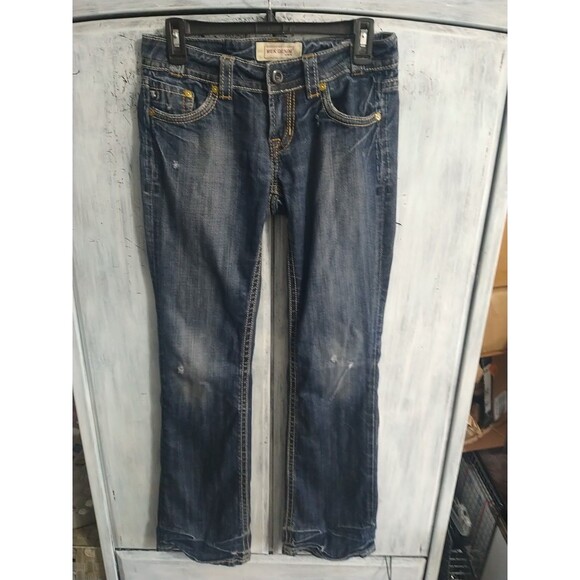 MEK Distressed Denim Bootcut Jeans Size 27 - Picture 1 of 12